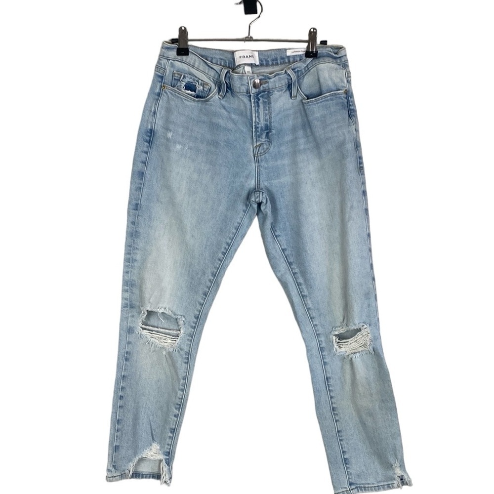FRAME denim light wash garcon crop jeans size 27